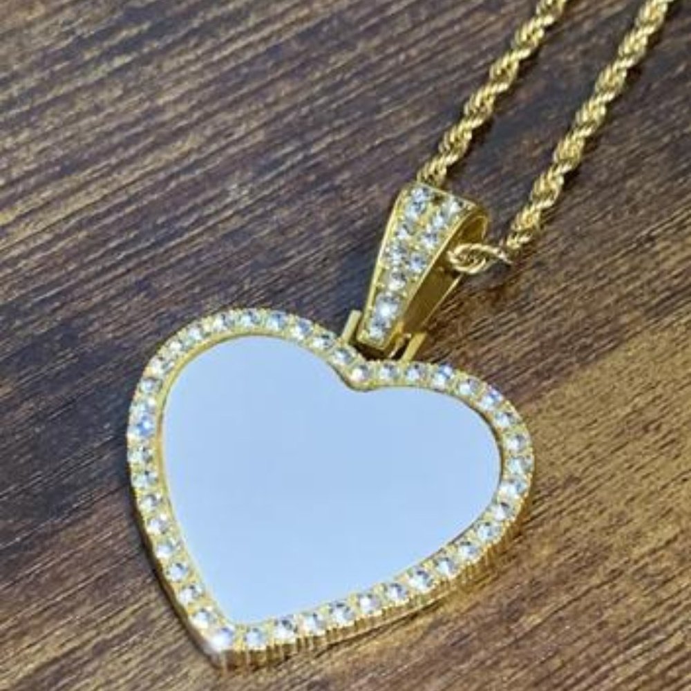 Custom Heart Shaped Photo Necklace